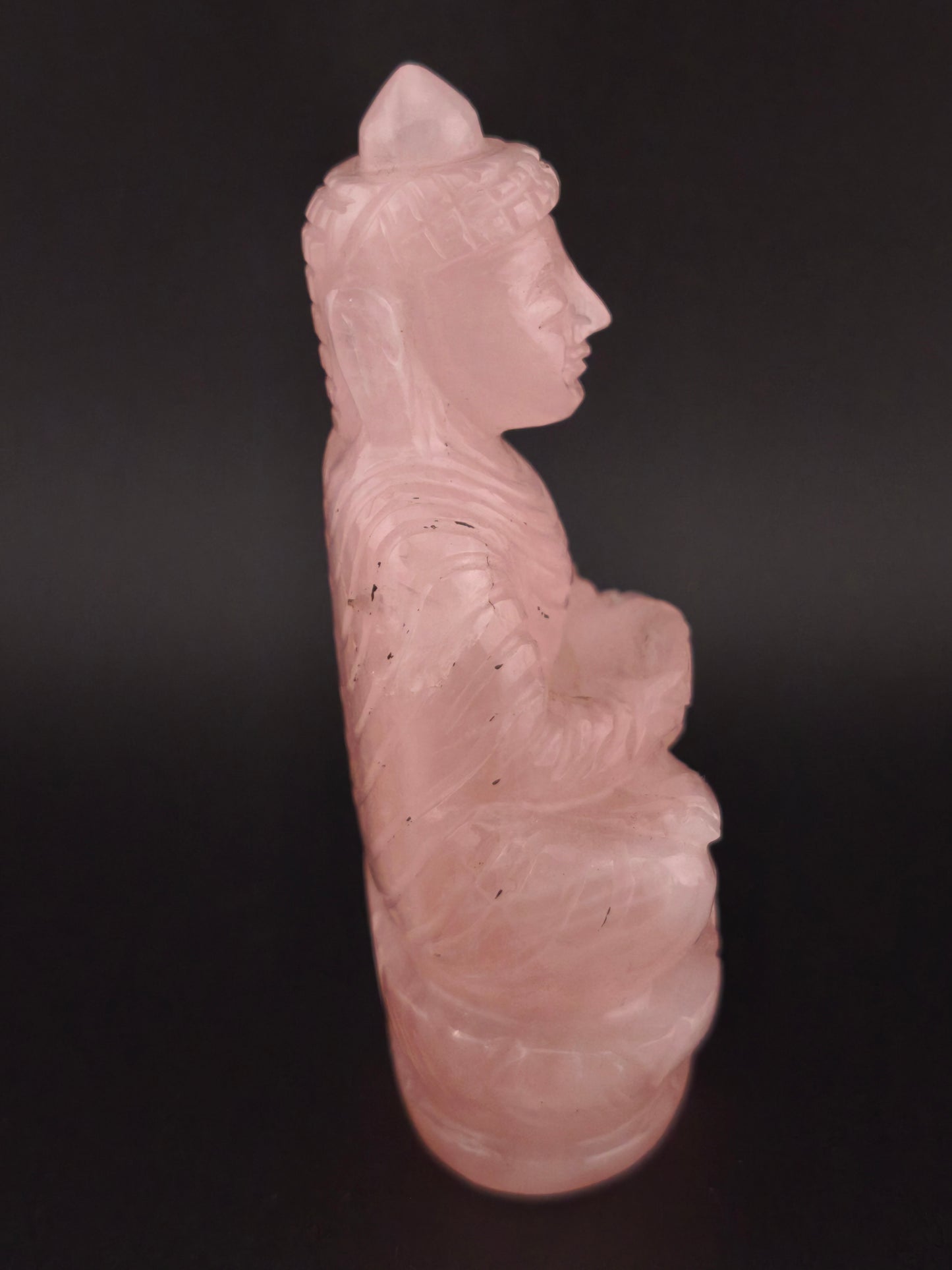 Bouddha en Quartz Rose