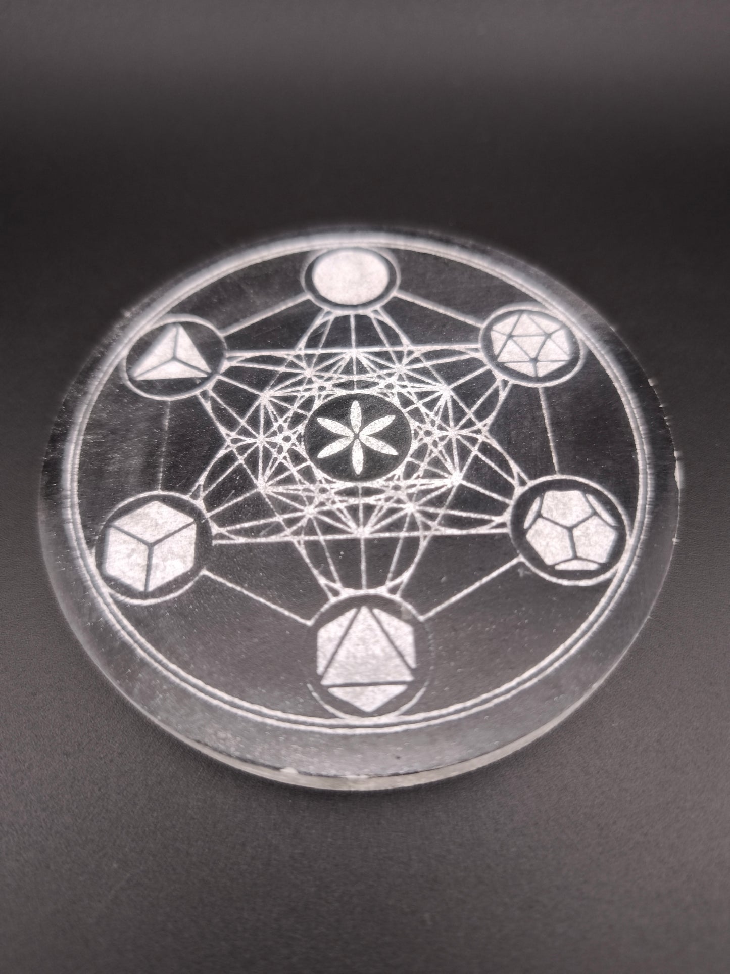 Plaque Métatron en Sélénite Noire Petit Modèle