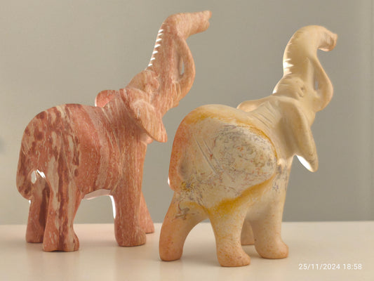 Ensemble d'éléphant en stéatite