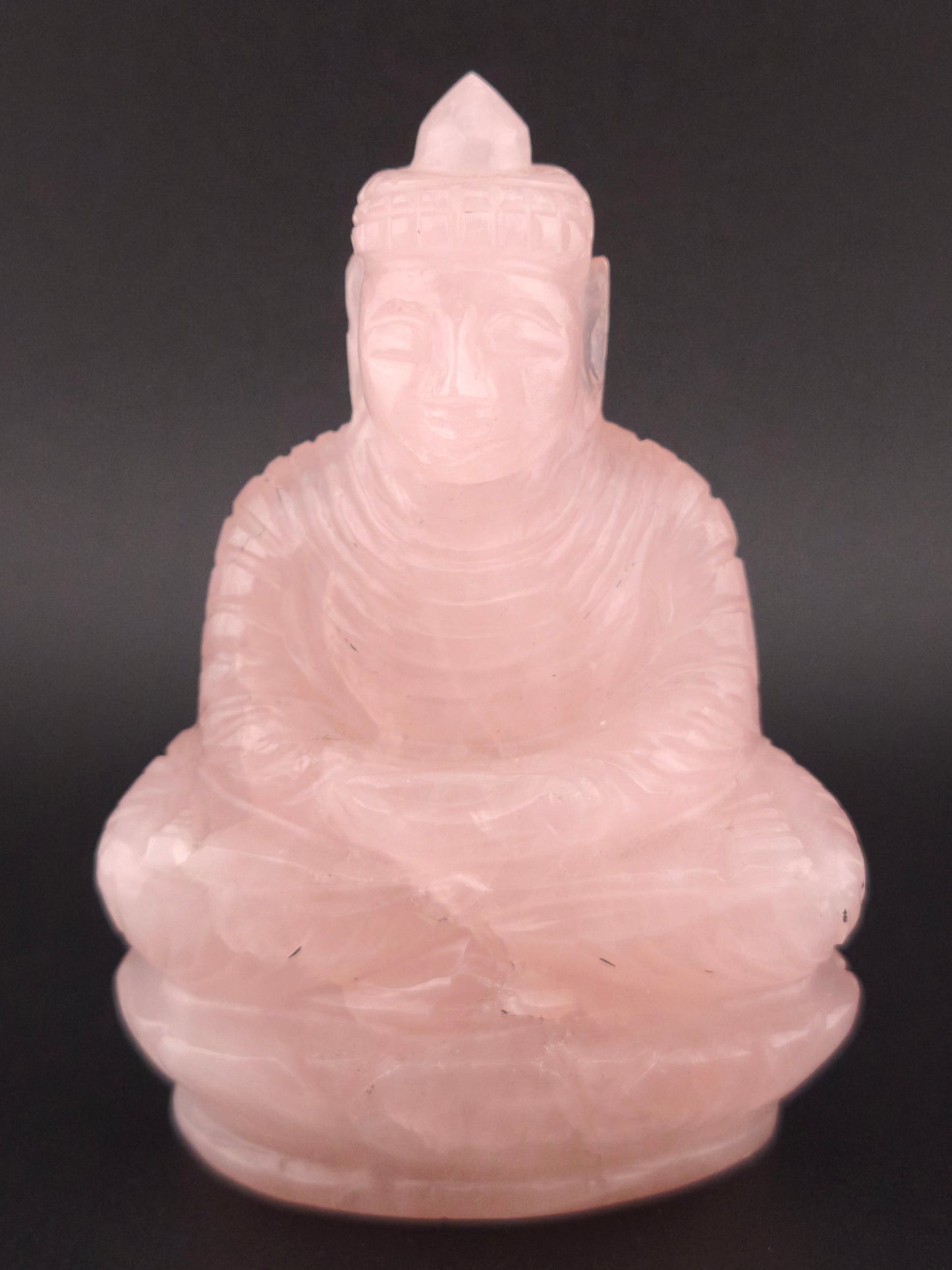 Bouddha en Quartz Rose