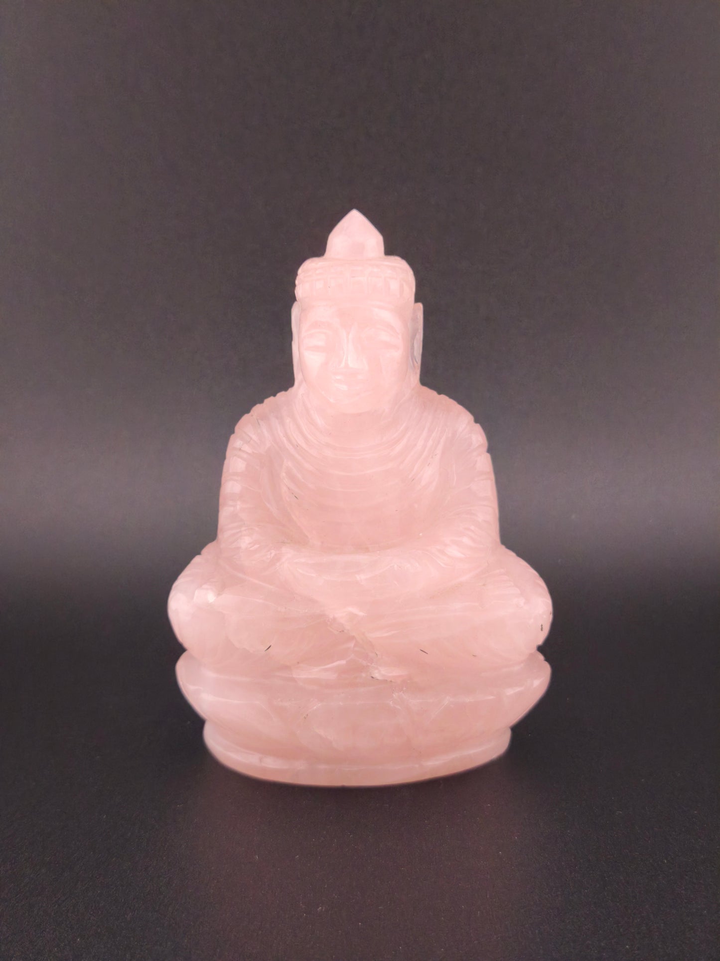Bouddha en Quartz Rose