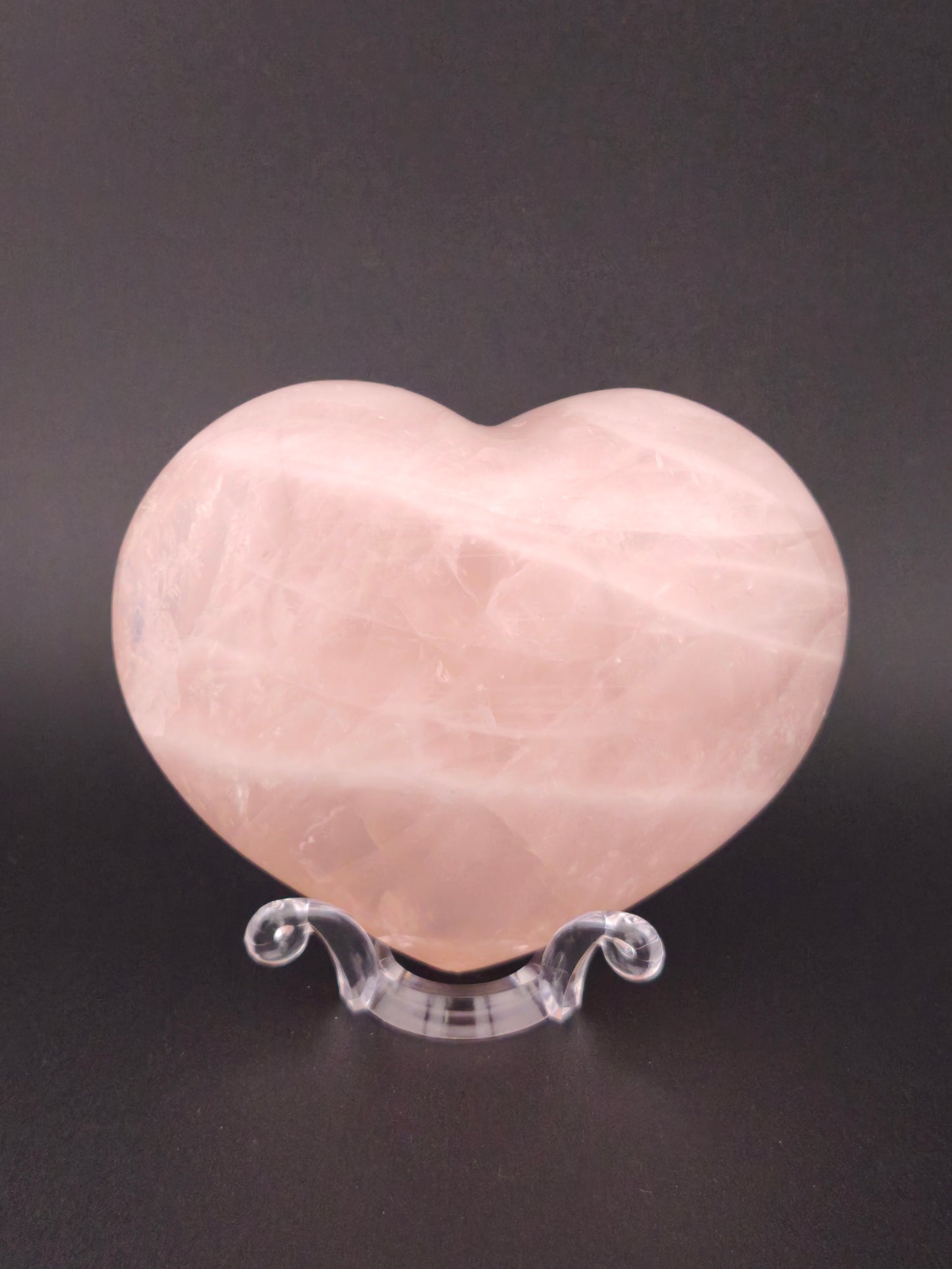 Cœur Quartz Rose Grand Modèle