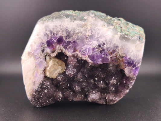 Druse d'Améthyste & Calcite