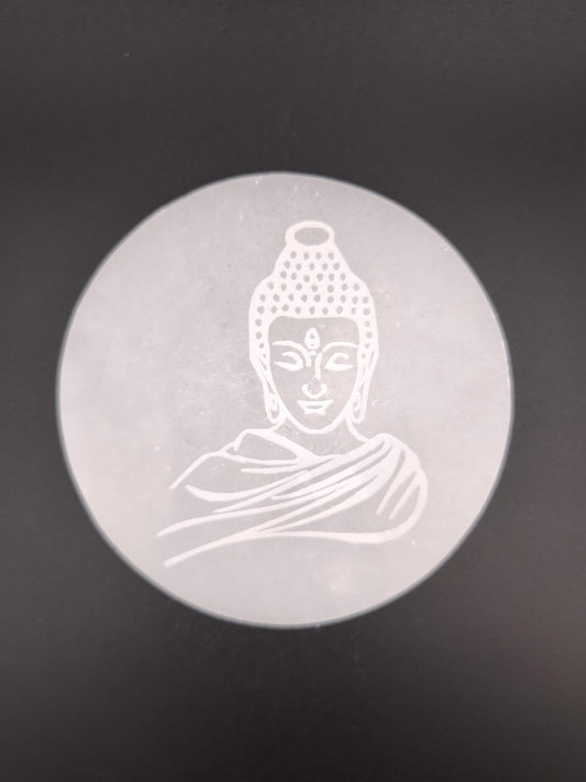 Plaque Bouddha en Sélénite Petit Modèle