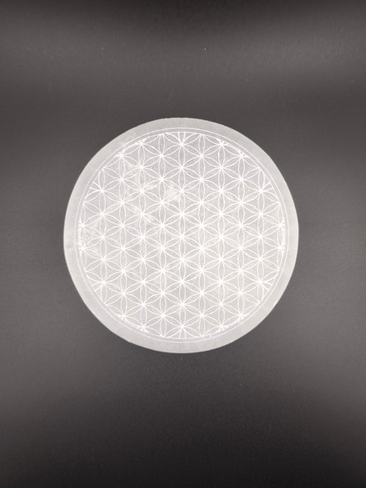 Plaque Fleur de Vie en Sélénite Grand Modèle