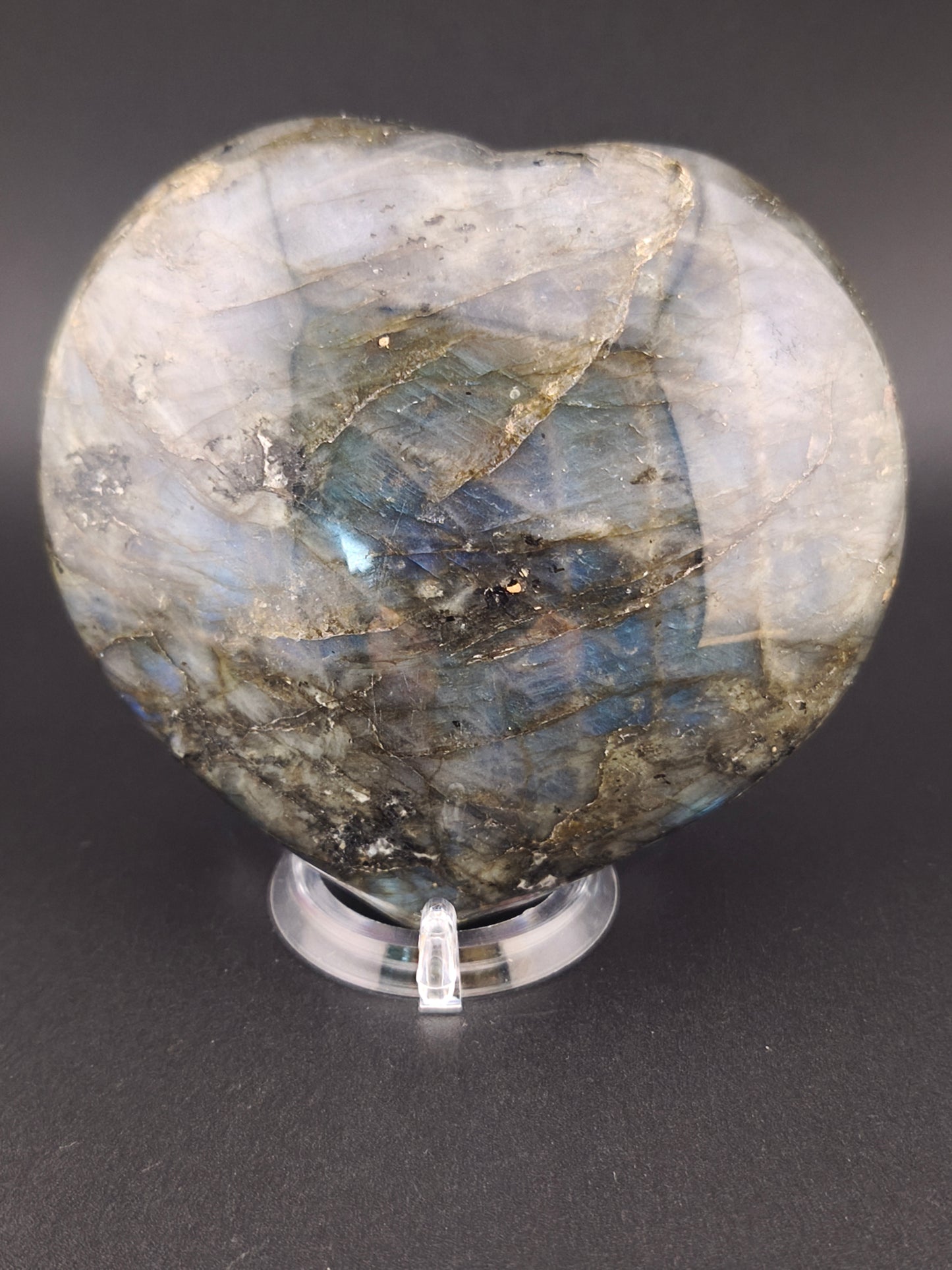 Cœur en Labradorite Grand Modèle