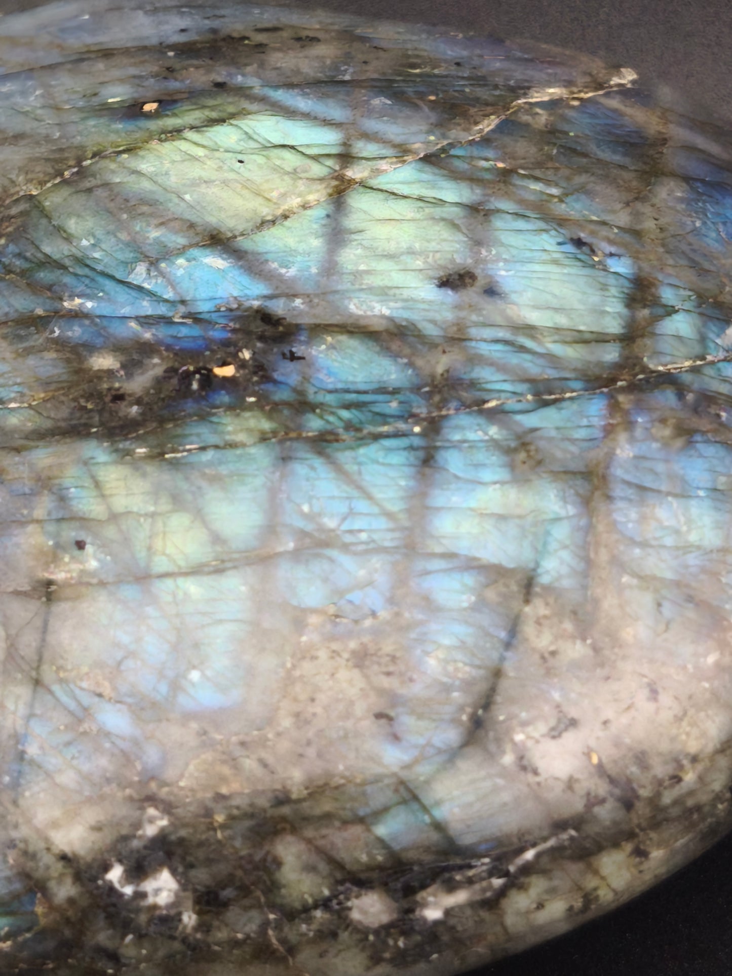 Cœur en Labradorite Grand Modèle