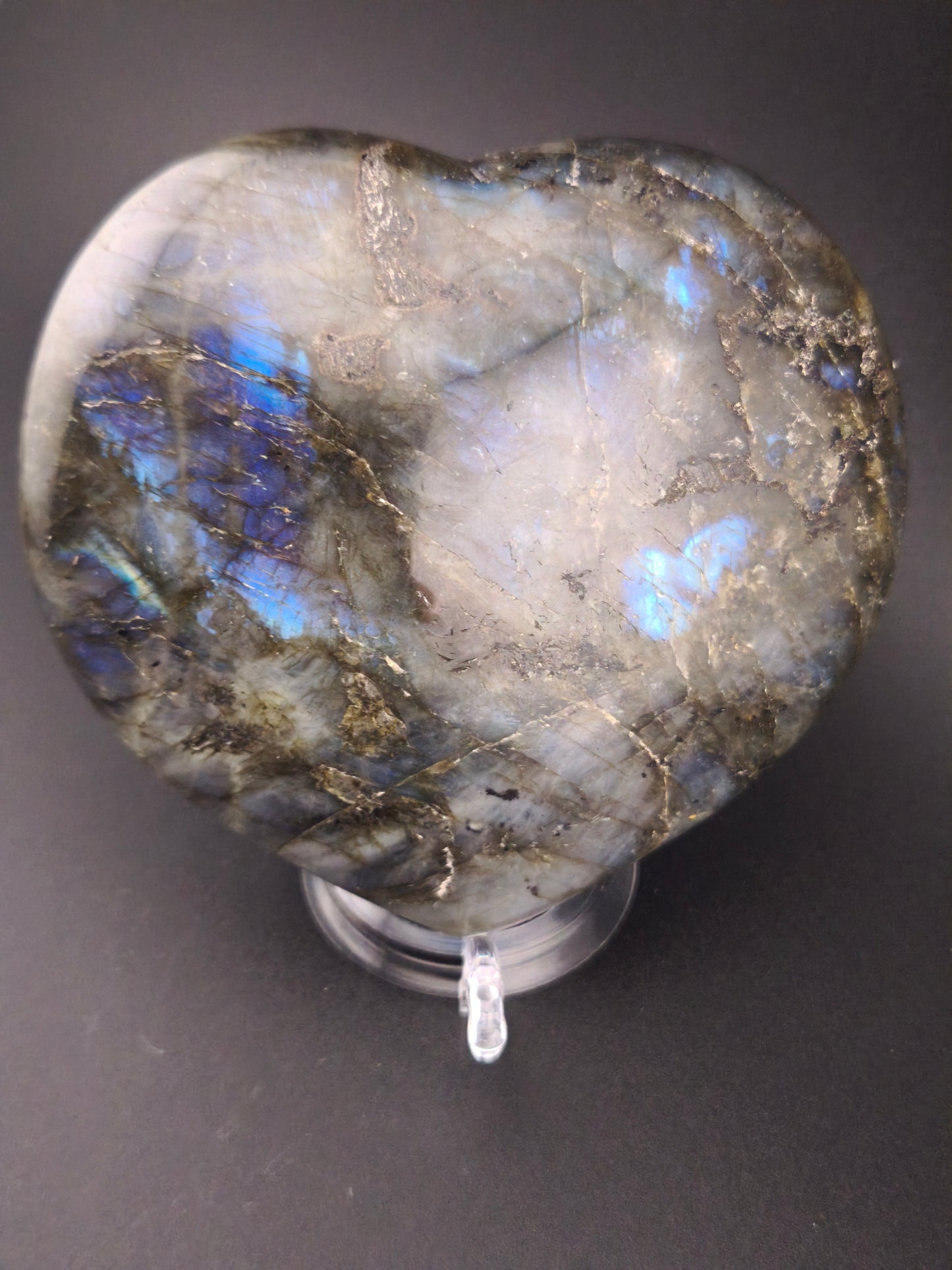 Cœur en Labradorite Grand Modèle